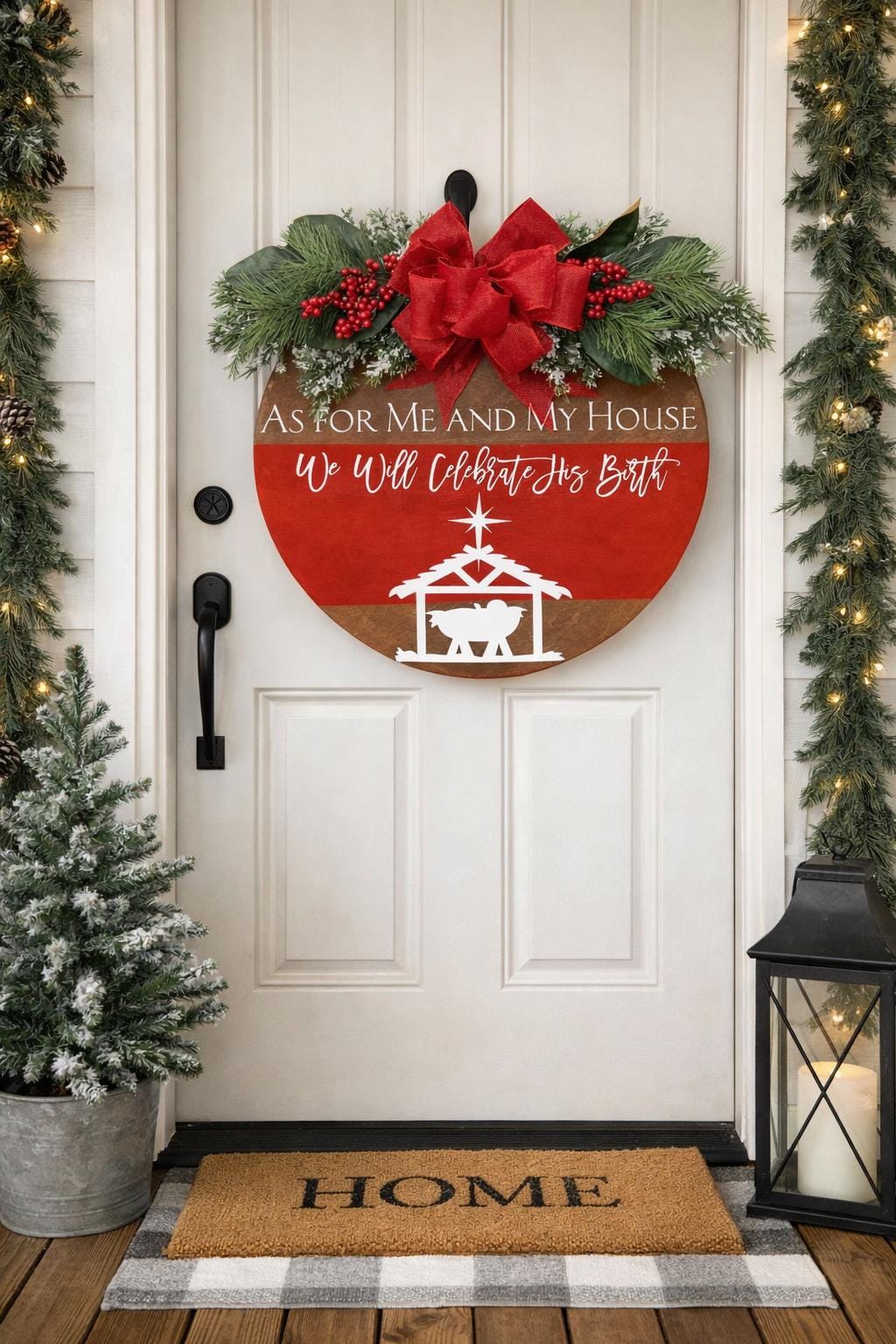 Christian Christmas Nativity Door Hanger – As For Me And My House
