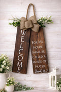 Isaiah 56:7 House of Prayer Rustic Door Hanger