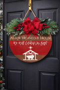 Christian Christmas Nativity Door Hanger – As For Me And My House