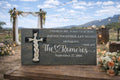 Solid Wood Wedding Sign – Mark 10:9 Covenant Rope Cross Heirloom