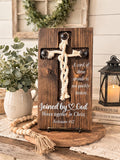 Cord of Three Strands Sign – Ecclesiastes 4:12 Farmhouse Cross Plaque