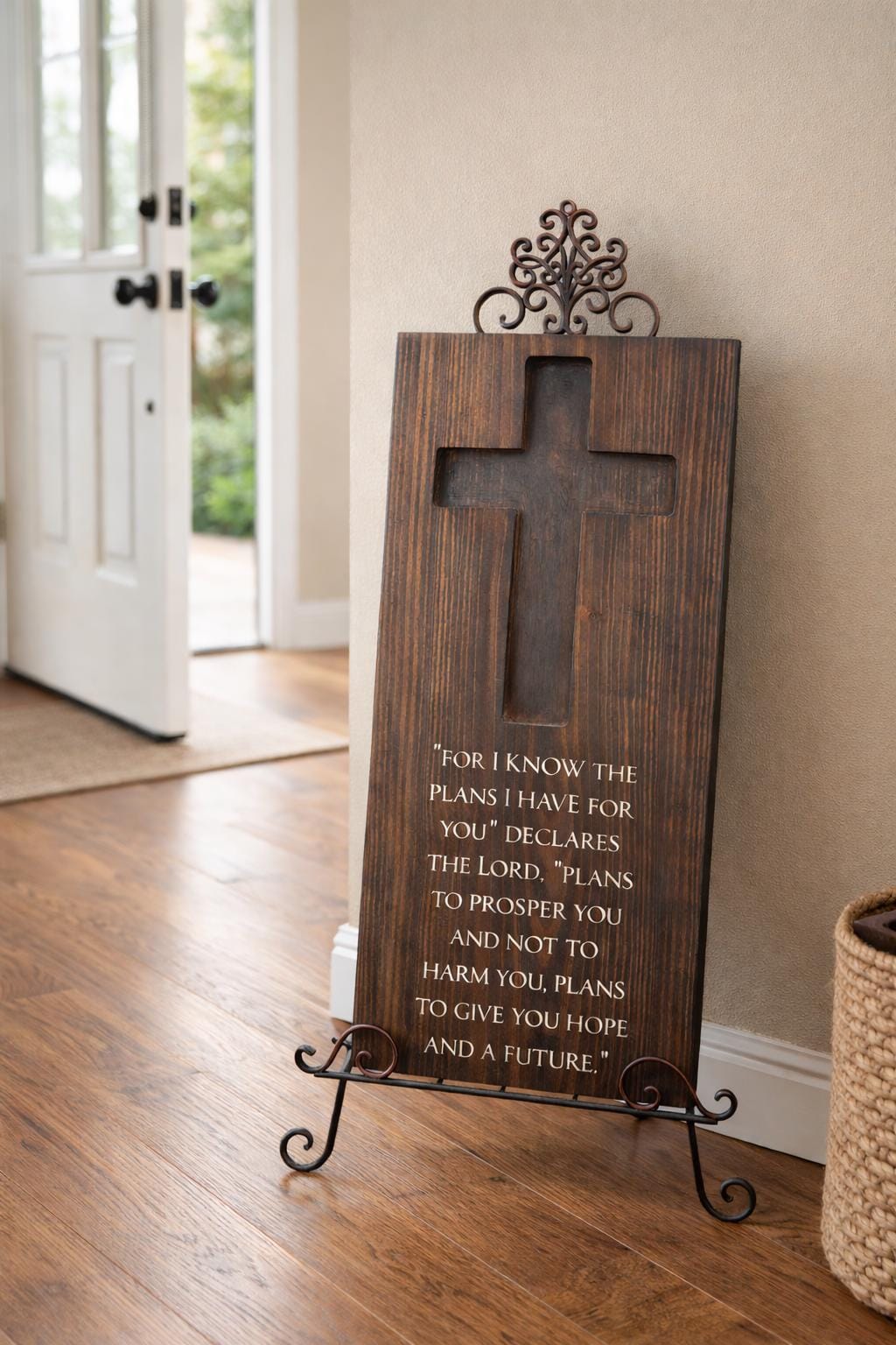 Jeremiah 29:11 Rustic Wood Sign – Christian Wall Decor