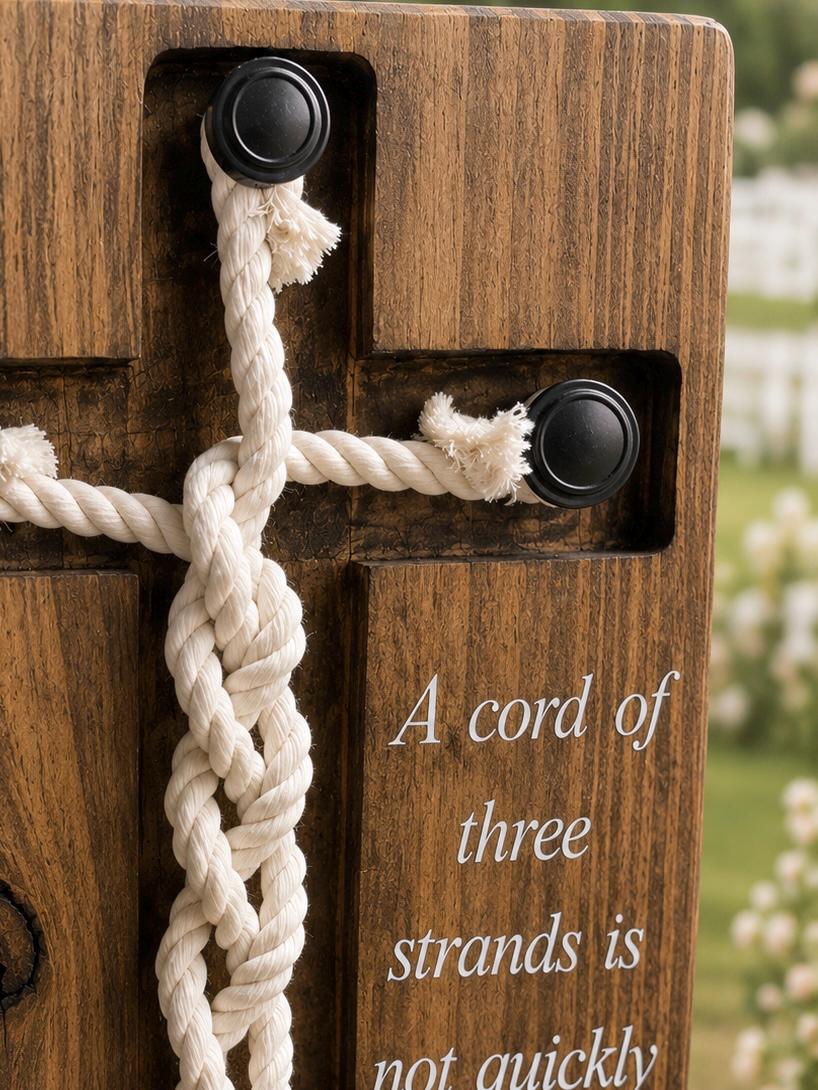 Personalized Cord of Three Strands Sign – Christian Wedding Keepsake