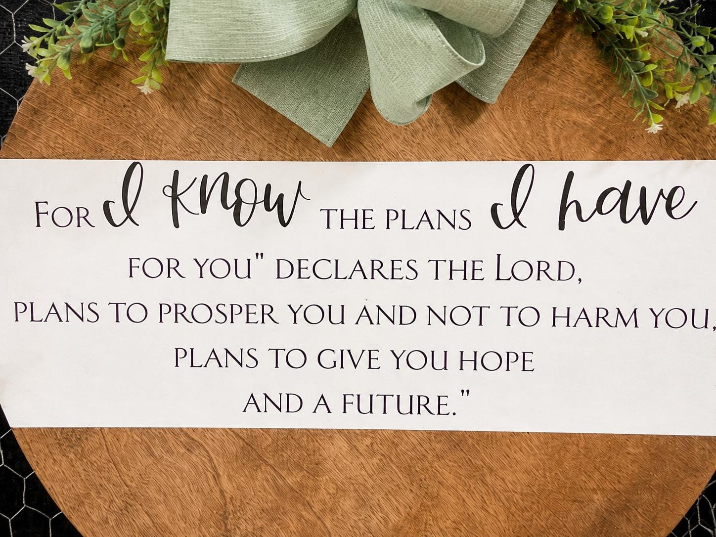 Jeremiah 29:11 Rustic Scripture Door Hanger