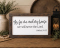 Joshua 24:15 Farmhouse Sign – As For Me and My House